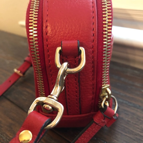 Dooney & Bourke Red Leather Crossbody Bag with Adjustable Strap - Picture 6 of 7